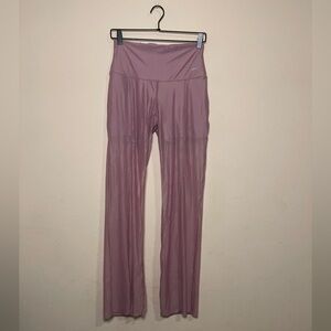 NWT Nike Zenvy Sheer High-Waisted Full-Leng Pants Women's Plum Dust